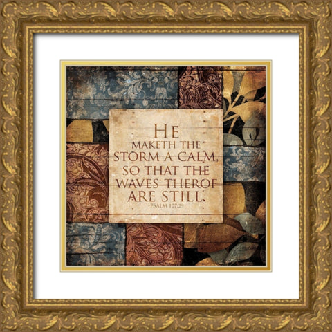Calm Storm Gold Ornate Wood Framed Art Print with Double Matting by Villa, Mlli