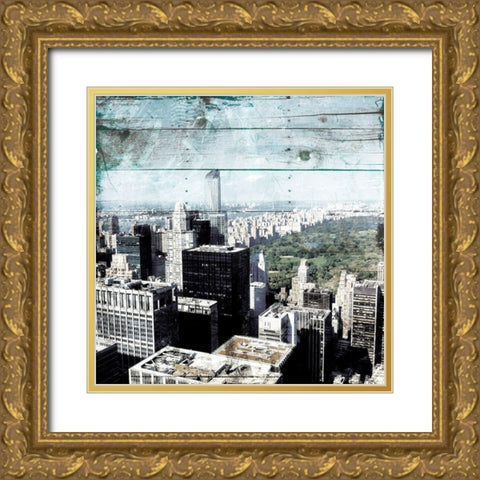 Postcard From Central Gold Ornate Wood Framed Art Print with Double Matting by Villa, Mlli