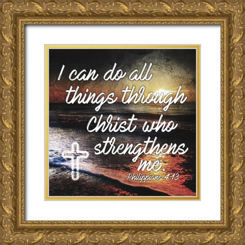 Strengthens Gold Ornate Wood Framed Art Print with Double Matting by Villa, Mlli