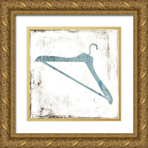 Hanger Laundry Gold Ornate Wood Framed Art Print with Double Matting by Villa, Mlli