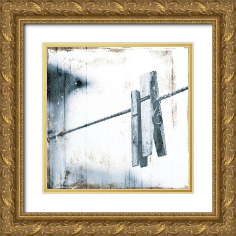 Hang Clothes Gold Ornate Wood Framed Art Print with Double Matting by Villa, Mlli