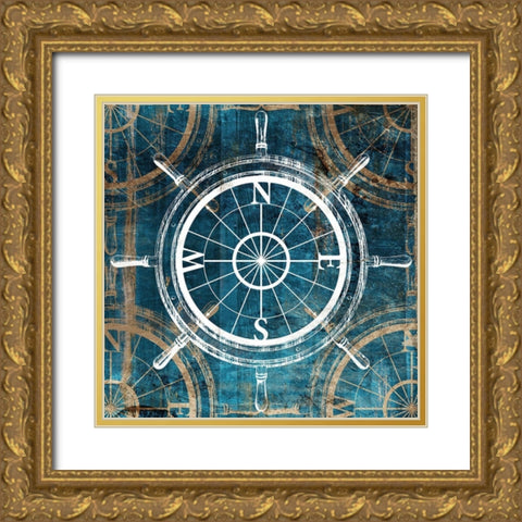 Find the Sea Gold Ornate Wood Framed Art Print with Double Matting by Villa, Mlli