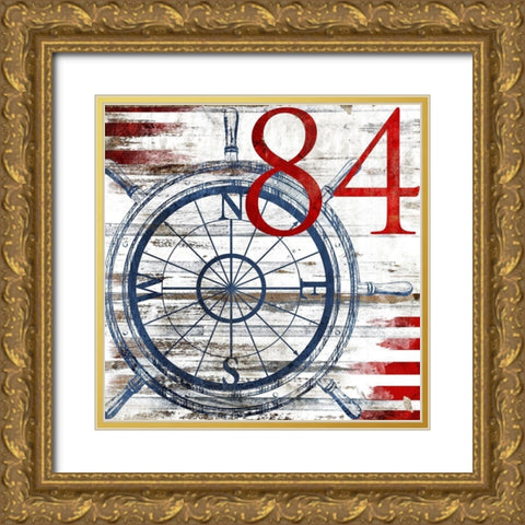 Off To Sea Gold Ornate Wood Framed Art Print with Double Matting by Villa, Mlli