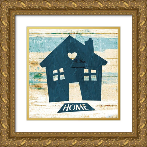 Home Gold Ornate Wood Framed Art Print with Double Matting by Villa, Mlli