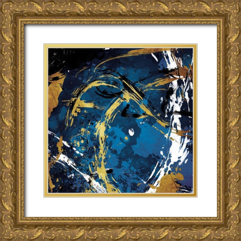 Swish Around Gold Ornate Wood Framed Art Print with Double Matting by Villa, Mlli
