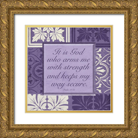 Violet God Gold Ornate Wood Framed Art Print with Double Matting by Villa, Mlli