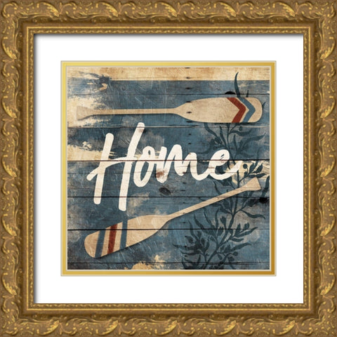 Home Oars Gold Ornate Wood Framed Art Print with Double Matting by Villa, Mlli