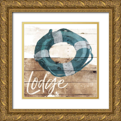 Lodge Lifesaver Gold Ornate Wood Framed Art Print with Double Matting by Villa, Mlli