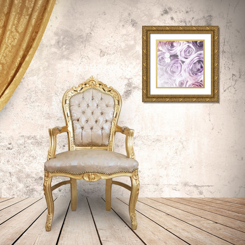 Soft Purple Flowers Gold Ornate Wood Framed Art Print with Double Matting by Villa, Mlli