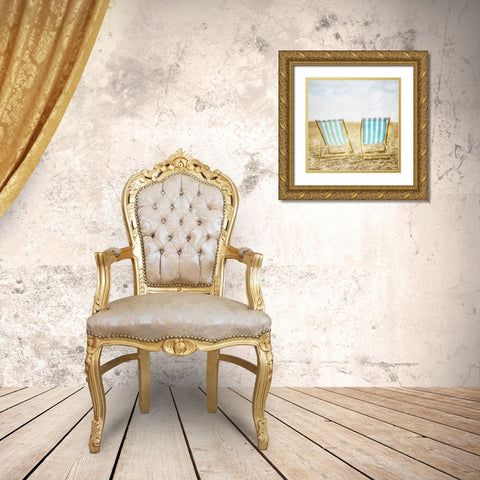 Lets Watch The Water Gold Ornate Wood Framed Art Print with Double Matting by Villa, Mlli