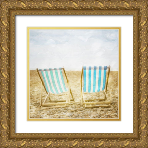 Lets Watch The Water Gold Ornate Wood Framed Art Print with Double Matting by Villa, Mlli