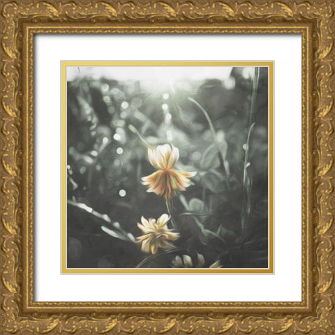 Flower In The Sun Gold Ornate Wood Framed Art Print with Double Matting by Villa, Mlli