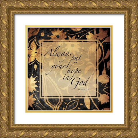 In God Gold Ornate Wood Framed Art Print with Double Matting by Villa, Mlli
