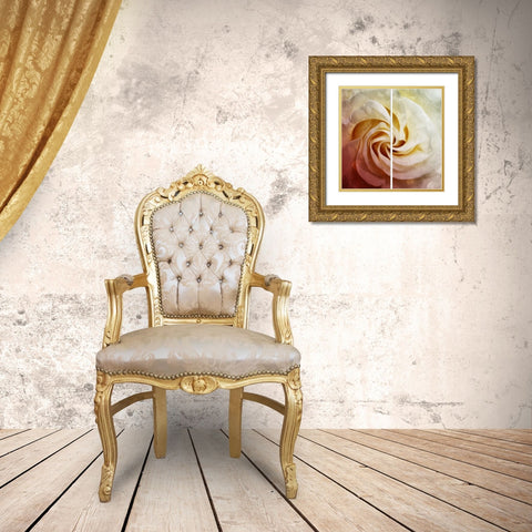 Close To The Flower Gold Ornate Wood Framed Art Print with Double Matting by Villa, Mlli