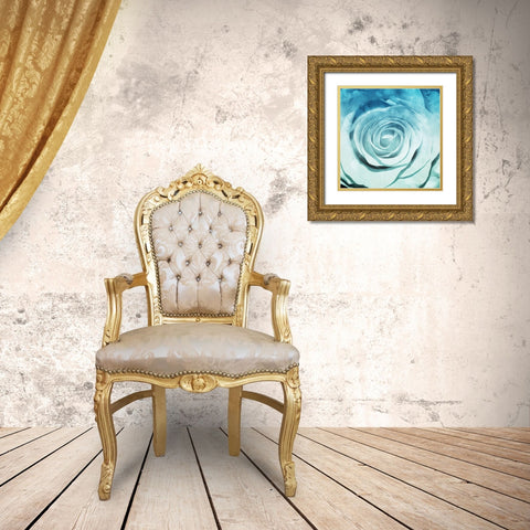 Sky Flower Gold Ornate Wood Framed Art Print with Double Matting by Villa, Mlli