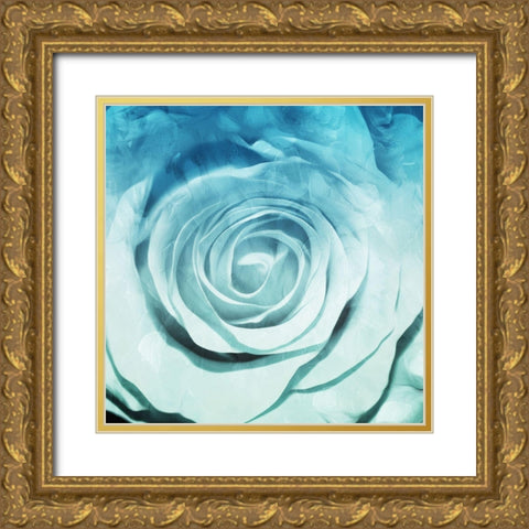 Sky Flower Gold Ornate Wood Framed Art Print with Double Matting by Villa, Mlli