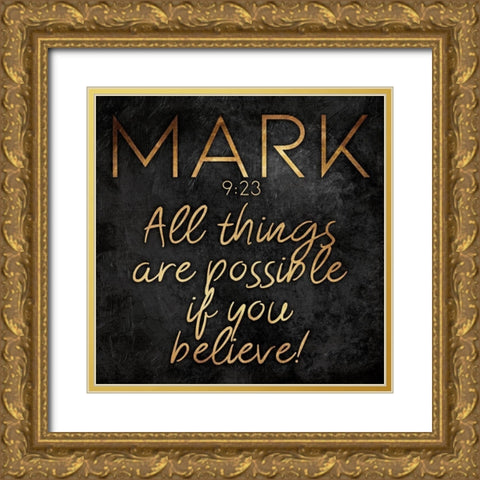 Gold Bold Possible Gold Ornate Wood Framed Art Print with Double Matting by Villa, Mlli