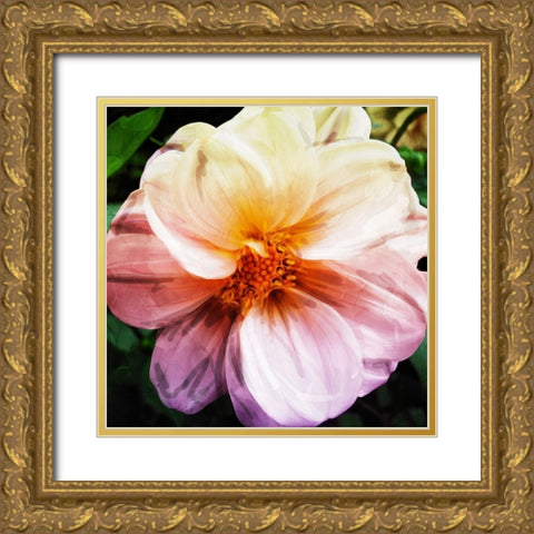 Flower Flow Gold Ornate Wood Framed Art Print with Double Matting by Villa, Mlli