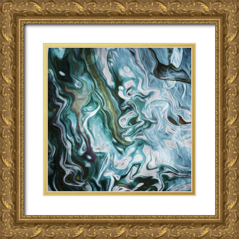Body Flow Gold Ornate Wood Framed Art Print with Double Matting by Villa, Mlli