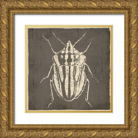 Bug Life Three Gold Ornate Wood Framed Art Print with Double Matting by Villa, Mlli