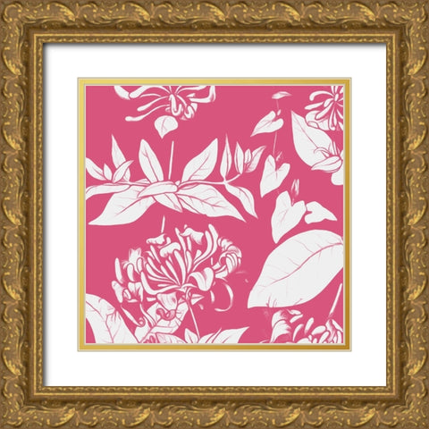 Sunshine Flowers Gold Ornate Wood Framed Art Print with Double Matting by Villa, Mlli