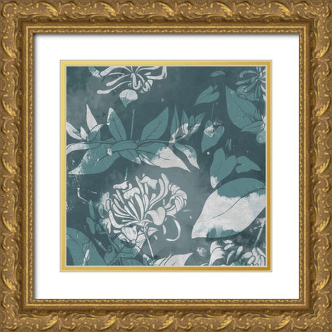 Silver Flower Close Ups Gold Ornate Wood Framed Art Print with Double Matting by Villa, Mlli