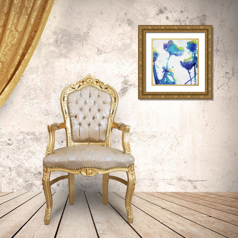 Flowers are Watered Mate Gold Ornate Wood Framed Art Print with Double Matting by Villa, Mlli