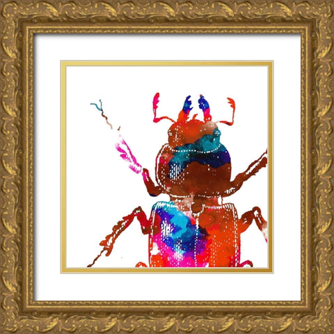 Water Bugs Two Gold Ornate Wood Framed Art Print with Double Matting by Villa, Mlli