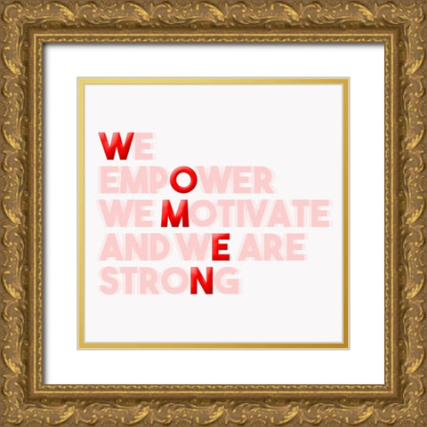 Women Gold Ornate Wood Framed Art Print with Double Matting by Villa, Mlli