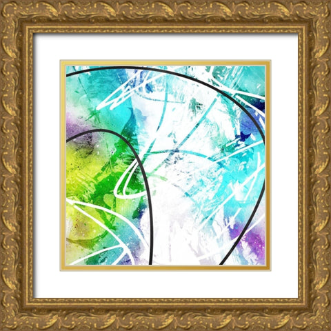 Calm Chaos Gold Ornate Wood Framed Art Print with Double Matting by Villa, Mlli