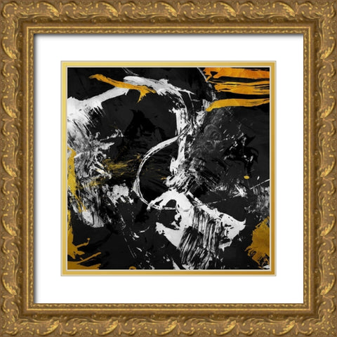 Dark Gold Frost Gold Ornate Wood Framed Art Print with Double Matting by Villa, Mlli
