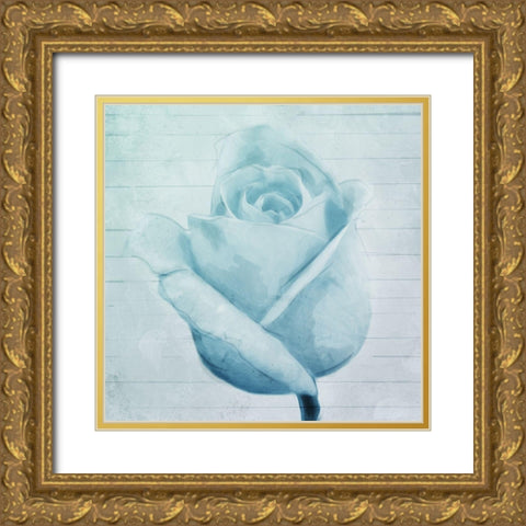 Rose Bloom Gold Ornate Wood Framed Art Print with Double Matting by Villa, Mlli
