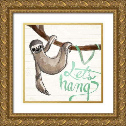 Lets Hang Gold Ornate Wood Framed Art Print with Double Matting by Villa, Mlli