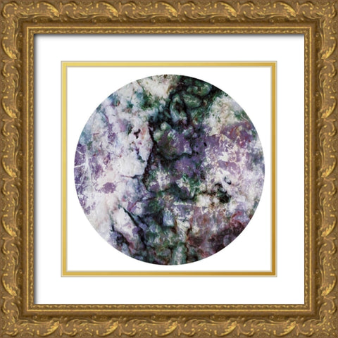 Light Smog Abstract Circle Gold Ornate Wood Framed Art Print with Double Matting by Villa, Mlli