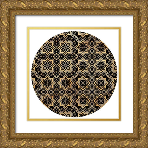 Dont Get Lost Circle Gold Ornate Wood Framed Art Print with Double Matting by Villa, Milli