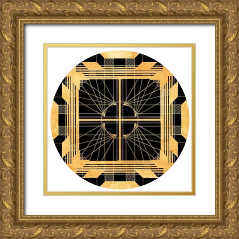 Lost Architecture Circle Gold Ornate Wood Framed Art Print with Double Matting by Villa, Milli