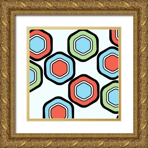 Colorful Honey Gold Ornate Wood Framed Art Print with Double Matting by Villa, Mlli