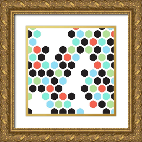 Digital Cool Gold Ornate Wood Framed Art Print with Double Matting by Villa, Mlli