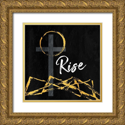Rise Gold Ornate Wood Framed Art Print with Double Matting by Villa, Mlli