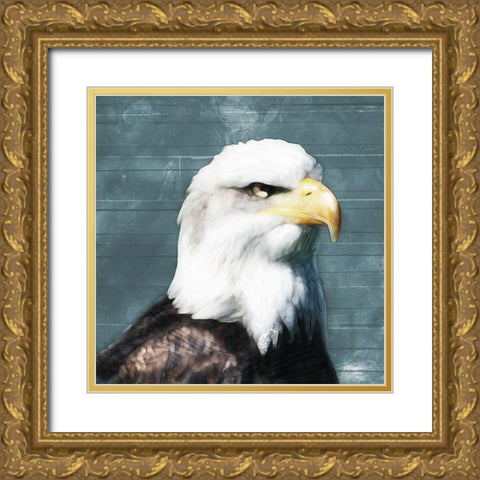 Eagle Eye Gold Ornate Wood Framed Art Print with Double Matting by Villa, Mlli