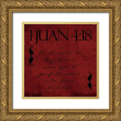 Juan En Gold Ornate Wood Framed Art Print with Double Matting by Villa, Mlli