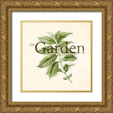 The Garden Flower Gold Ornate Wood Framed Art Print with Double Matting by Villa, Mlli