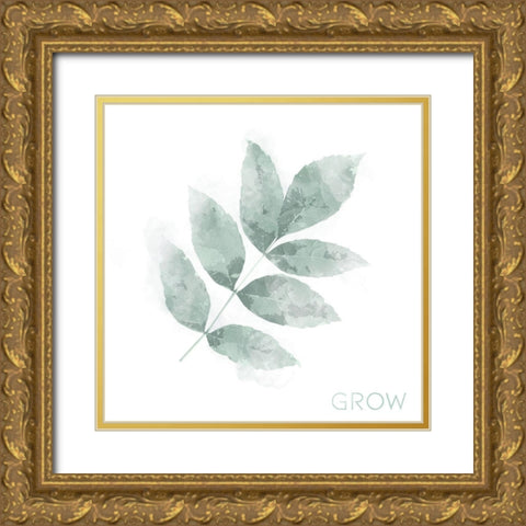 Grow Leaves Gold Ornate Wood Framed Art Print with Double Matting by Villa, Mlli