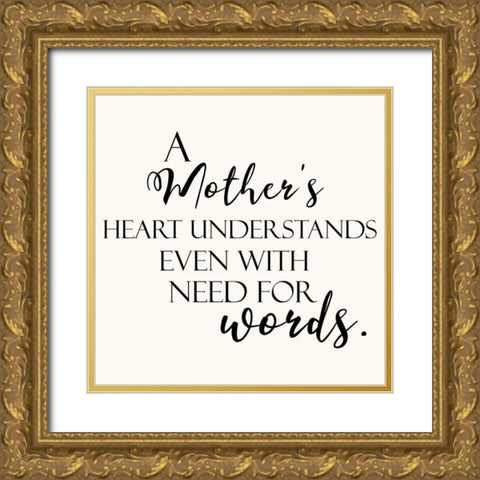 Mother Words Gold Ornate Wood Framed Art Print with Double Matting by Villa, Mlli