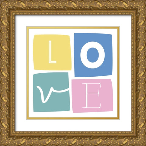 Love Boxes Gold Ornate Wood Framed Art Print with Double Matting by Villa, Mlli