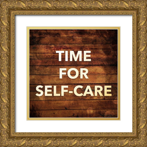 Self Care Gold Ornate Wood Framed Art Print with Double Matting by Villa, Mlli