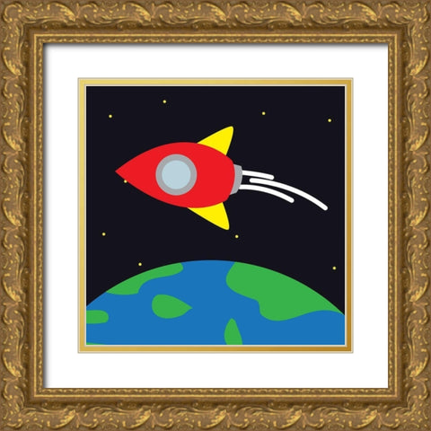 Into Space Gold Ornate Wood Framed Art Print with Double Matting by Villa, Mlli