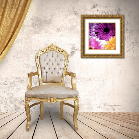 Look Flowers Gold Ornate Wood Framed Art Print with Double Matting by Villa, Mlli