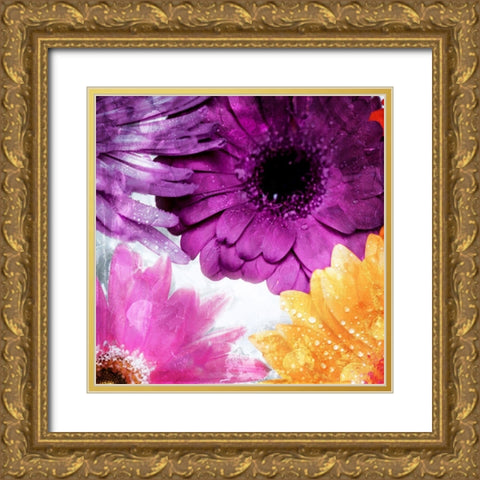 Look Flowers Gold Ornate Wood Framed Art Print with Double Matting by Villa, Mlli