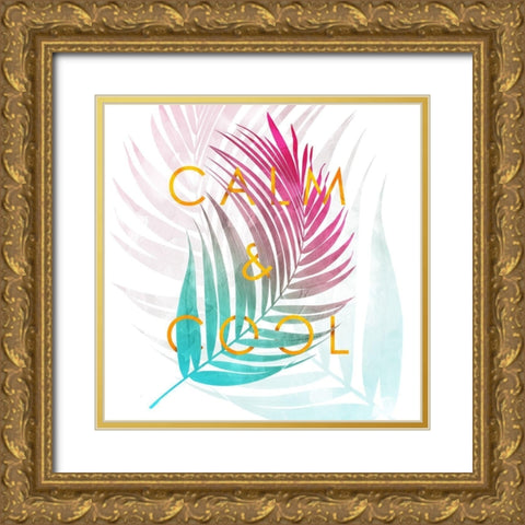 Calm And Cool Gold Ornate Wood Framed Art Print with Double Matting by Villa, Mlli